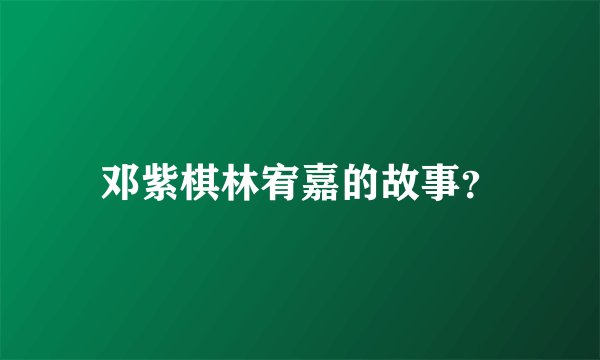 邓紫棋林宥嘉的故事？