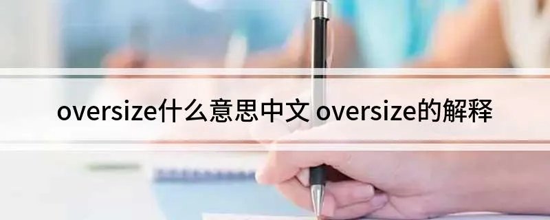 oversize什么意思中文 oversize的解释