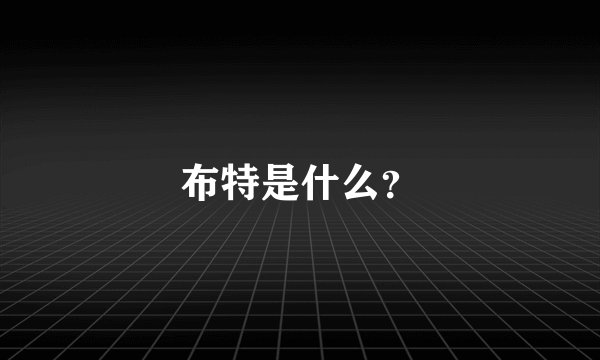 布特是什么？