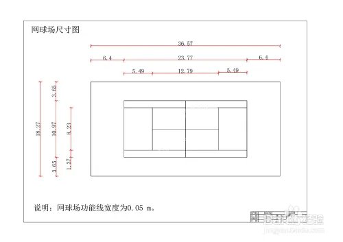国际网球场标准规格尺寸