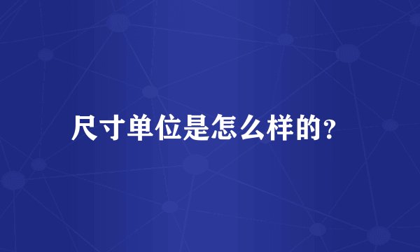 尺寸单位是怎么样的？