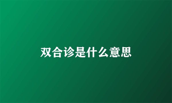 双合诊是什么意思