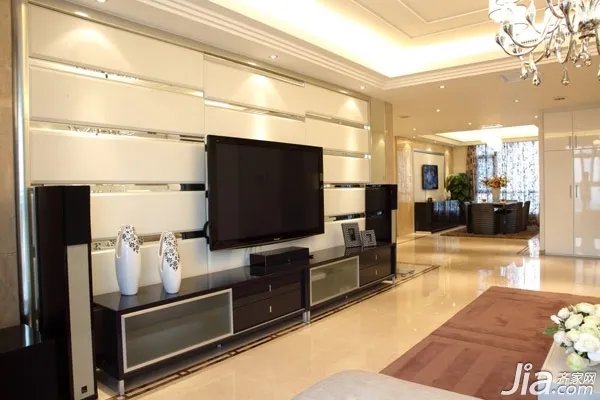 37图现代简约电视背景墙 打造时尚家居风