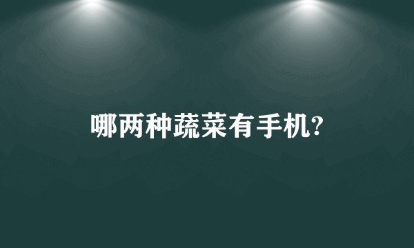 哪两种蔬菜有手机?