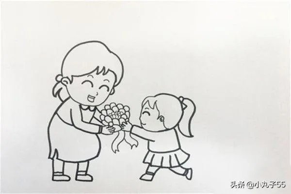 母亲节送给妈妈的画，孩子送妈妈的画怎么画？