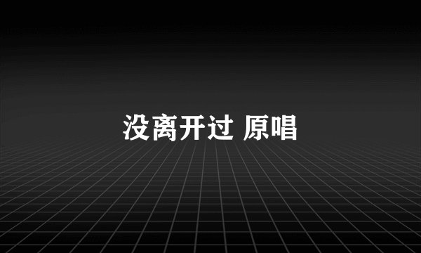 没离开过 原唱