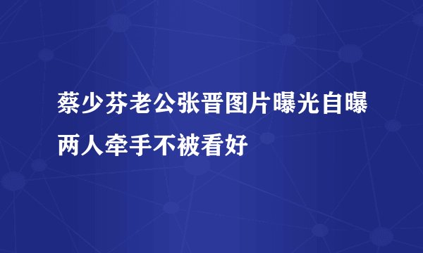 蔡少芬老公张晋图片曝光自曝两人牵手不被看好