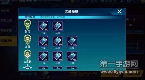 QQ飞车手游边境战争爵位一览 各爵位点券奖励介绍