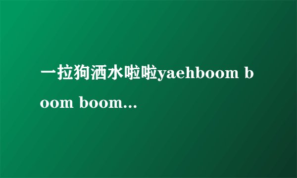 一拉狗洒水啦啦yaehboom boom boom boom抖音里是什么歌？