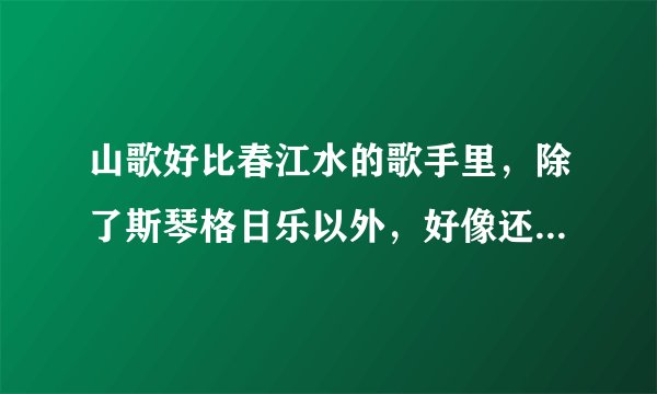 山歌好比春江水的歌手里，除了斯琴格日乐以外，好像还有个矮矮胖胖的男人，那个男的是谁啊？