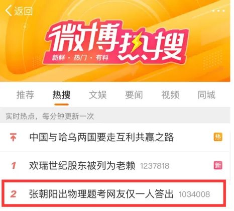 张朝阳出物理题考网友仅一人答出！张朝阳的物理水平怎么样？