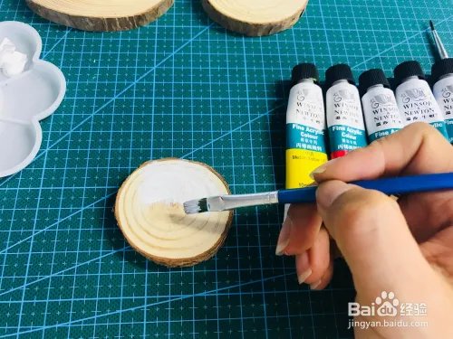 创意手工DIY甜品原木画涂鸦制作教程