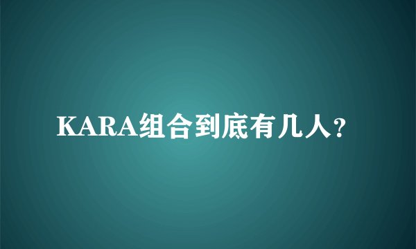 KARA组合到底有几人？