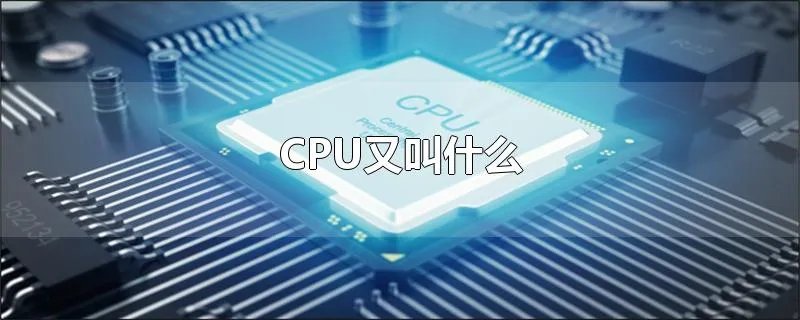 CPU又叫什么