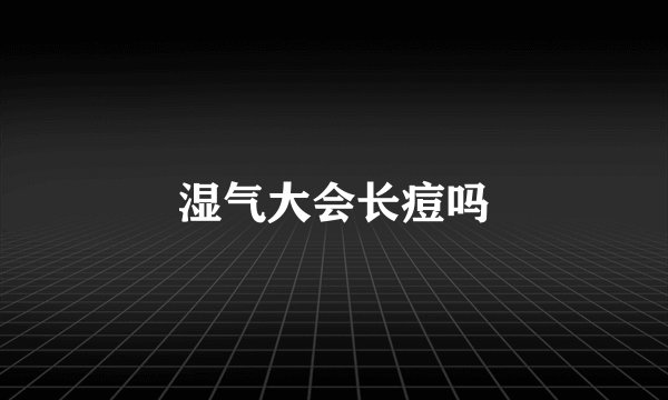 湿气大会长痘吗