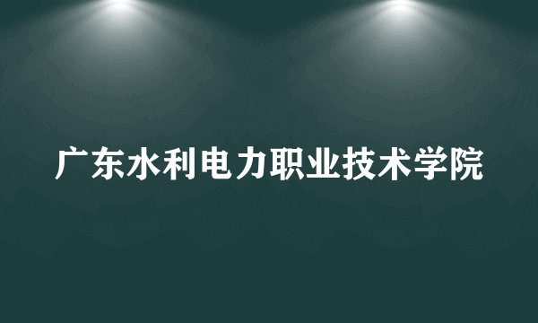 广东水利电力职业技术学院