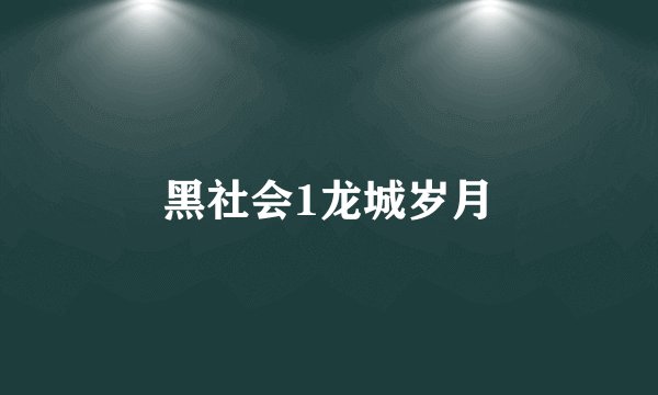 黑社会1龙城岁月