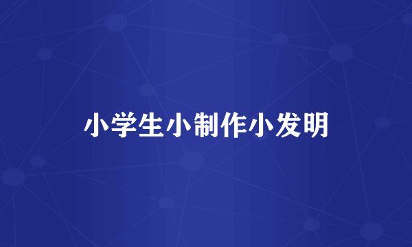 小学生小制作小发明