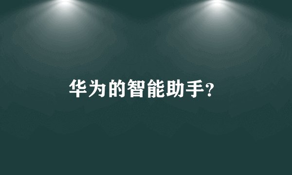 华为的智能助手？