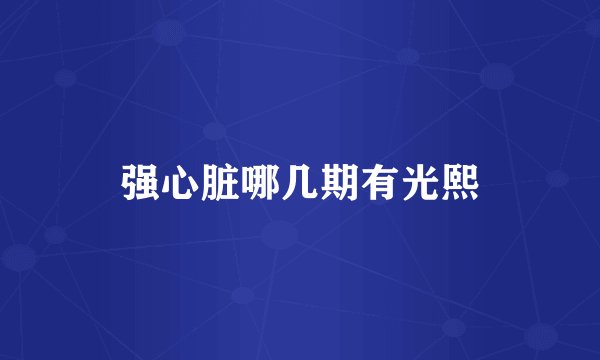 强心脏哪几期有光熙