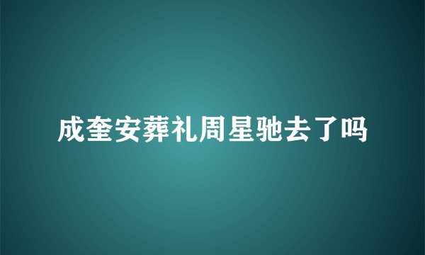 成奎安葬礼周星驰去了吗