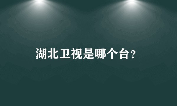 湖北卫视是哪个台？