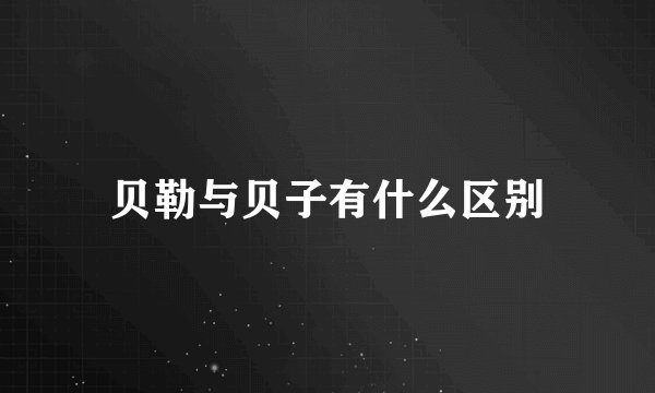 贝勒与贝子有什么区别