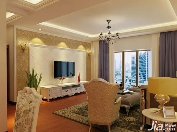 37图现代简约电视背景墙 打造时尚家居风