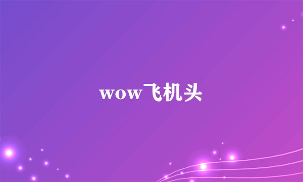 wow飞机头