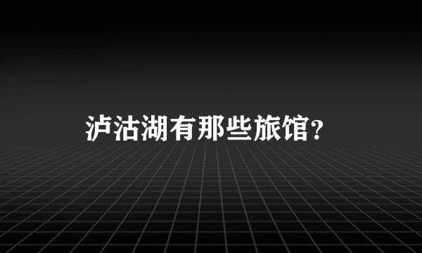 泸沽湖有那些旅馆？