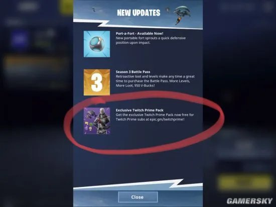 堡垒之夜手机版Twitch Prime Pack领取方法 Twitch Prime Pack饰品包有什么东西