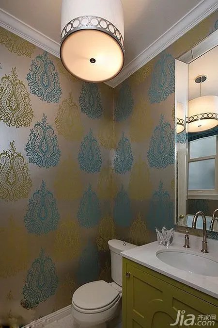 古典气质VS清新淡雅 15款个性卫浴壁纸推荐