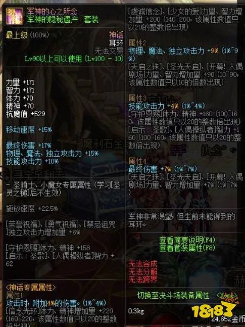 《DNF》哪件神话装备最强 神话装备强度排行图解析