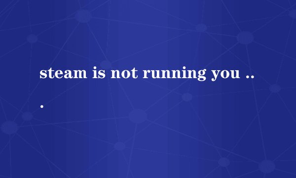 steam is not running you must start steam in order to play this game