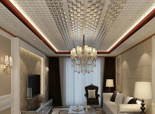 客厅集成吊顶效果图来袭，看看天花吊顶的不同装修效果