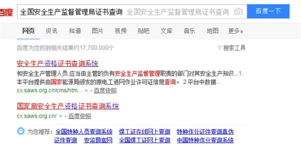 国家安监局证件查询