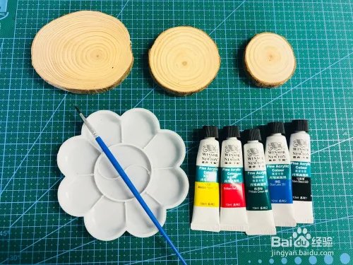 创意手工DIY甜品原木画涂鸦制作教程