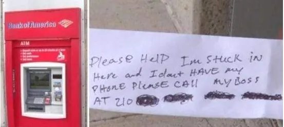 ATM吐出求救条闹出了一个什么笑话？