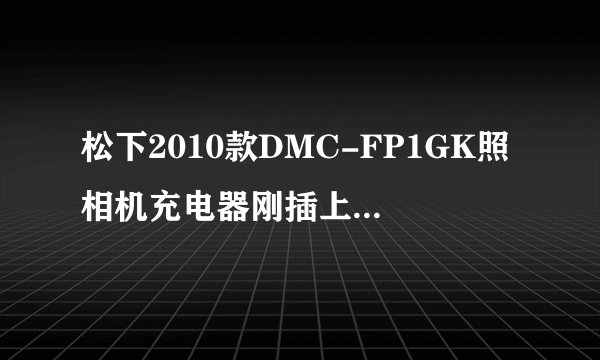松下2010款DMC-FP1GK照相机充电器刚插上亮了一下是怎么回事？