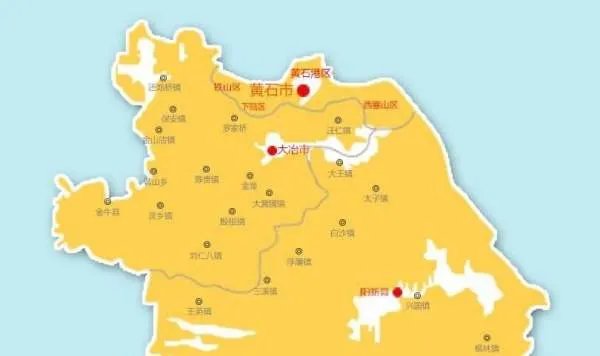 黄石各个区是怎么划分的？就是说分界分别是哪里？