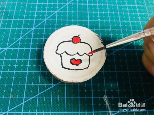 创意手工DIY甜品原木画涂鸦制作教程