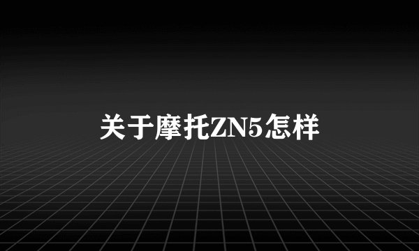 关于摩托ZN5怎样