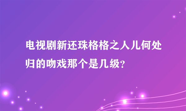 电视剧新还珠格格之人儿何处归的吻戏那个是几级？