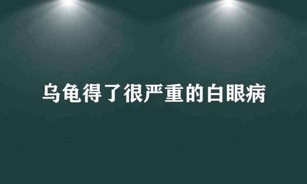 乌龟得了很严重的白眼病