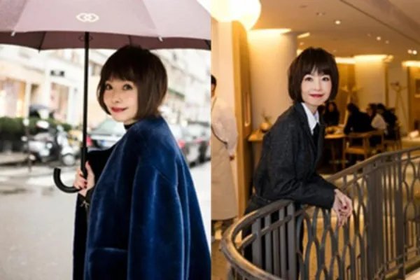 鲁豫现身巴黎 OL风格干练大方