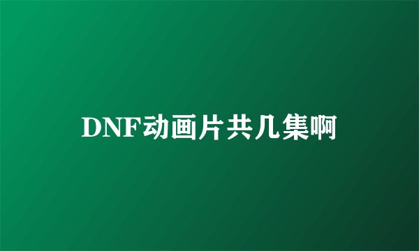 DNF动画片共几集啊