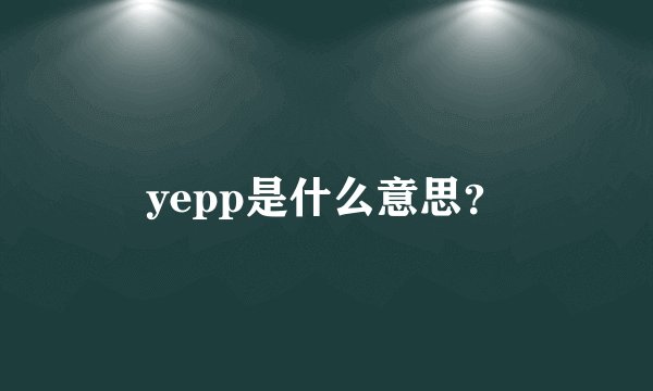 yepp是什么意思？