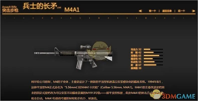 《战地之王》枪械属性一览