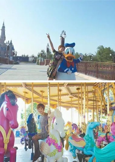 孙俪游上海迪士尼少女心爆棚   晒等等兄妹照片网友点赞