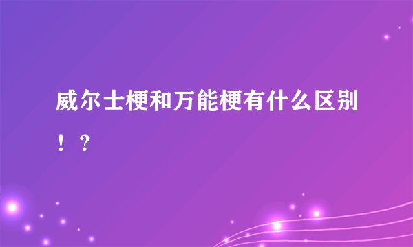 威尔士梗和万能梗有什么区别！？
